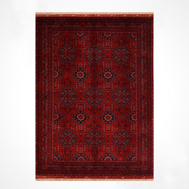 Afgan Halısı Bilcik Orijinal El Dokuması Kök Boya Yün 200x310 6.20 Metrekare - 7x10 ft