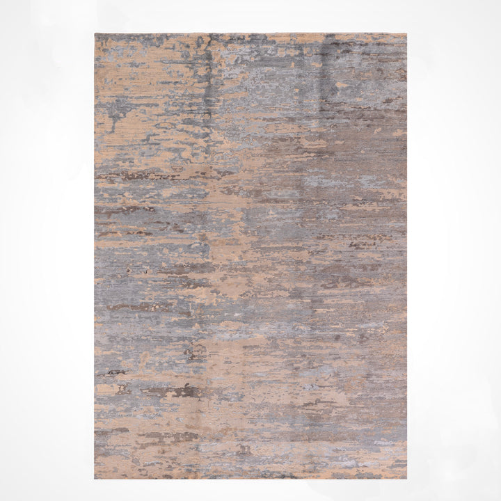 New Diamond Original Hand Woven Cream Blue Wool Bamboo Carpet 200x300 6 Square Meters - 6x10 ft