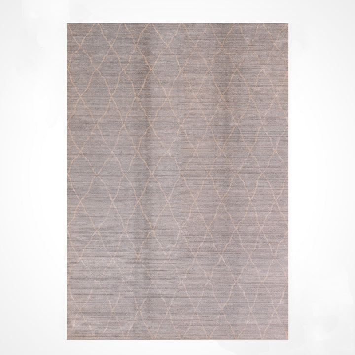 New Diamond Original Hand-Woven Gray Wool Bamboo Carpet 202x302 6.10 Square Meters - 6x10 ft