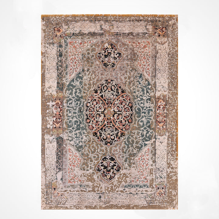 Oxidised Orijinal El Dokuması Multi Yün İpek Halı 185x275 5.09 Metrekare - 6x9 ft