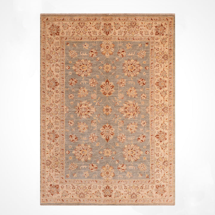 Uşak Orijinal El Dokuması Krem Kök Boya Yün Halı 150x205 3.08 Metrekare - 6x8 ft