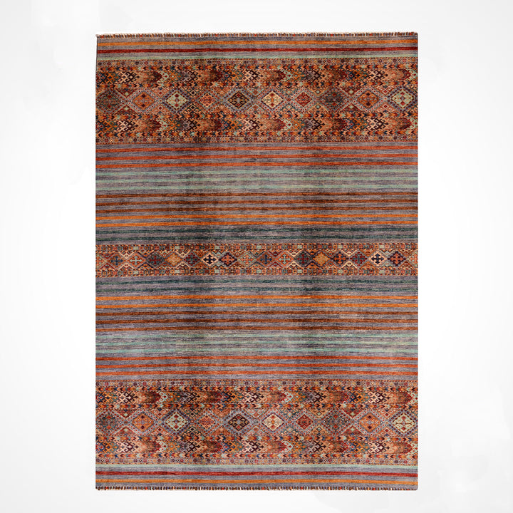 Khorjin Orijinal El Dokuması Multi Kök Boya Yün Halı 209x302 6.31 Metrekare - 7x10 ft