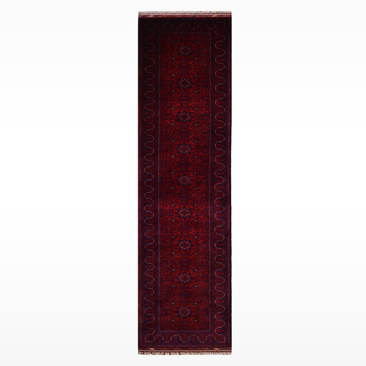 Afgan Halısı Yolluk Bilcik Orijinal El Dokuması Kök Boya Yün 0.81x406 3.29 Metrekare - 2x13 ft