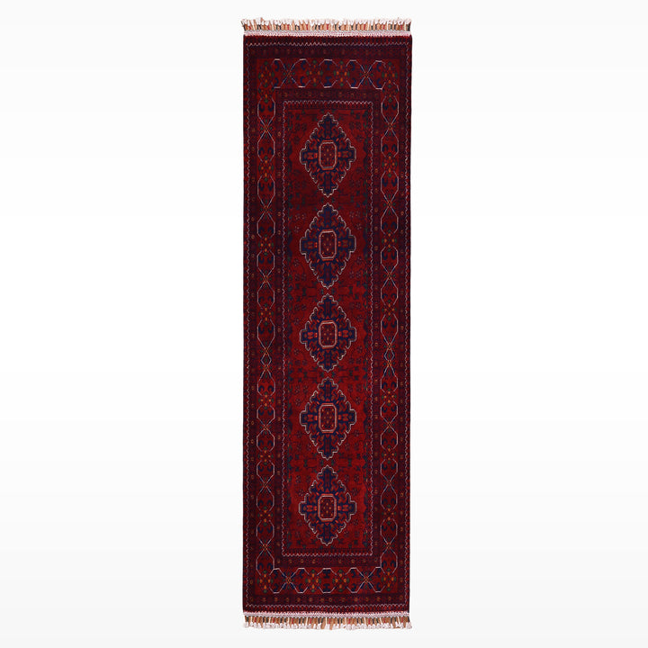 Afgan Halısı Hamyap Yolluk Orijinal El Dokuması Kök Boya Yün 0.86x191 1.64 Metrekare - 2x6 ft