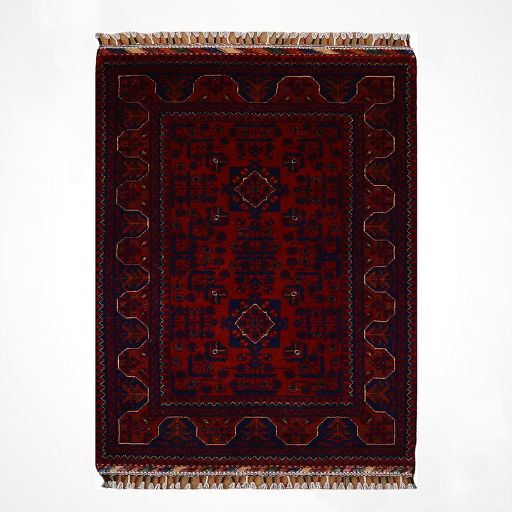 Afgan Halısı Hamyap Orijinal El Dokuması Kök Boya Yün 0.85x129 1.10 Metrekare - 3x5 ft