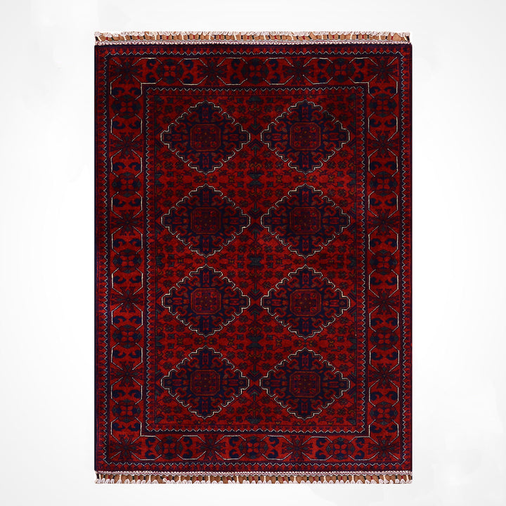 Afgan Halısı Hamyap Orijinal El Dokuması Kök Boya Yün 0.98x152 1.49 Metrekare - 3x5 ft