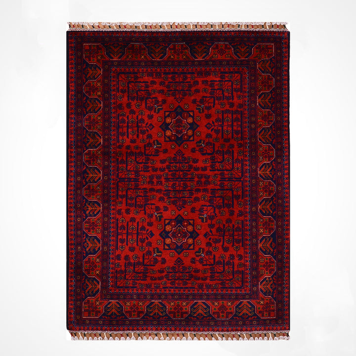 Afgan Halısı Hamyap Orijinal El Dokuması Kök Boya Yün 0.98x150 1.47 Metrekare - 3x5 ft