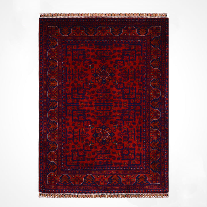 Afghan Carpet Hamyap Original Hand-Woven Vegetable Dyed Wool 101x151 1.53 Square Meters - 3x5 ft