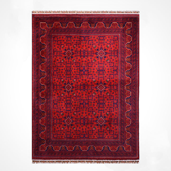 سجادة أفغانية من هامياب، منسوجة يدويًا من الصوف المصبوغ بالجذور، مقاس 148×200، 2.96 متر مربع - 4×6 قدم