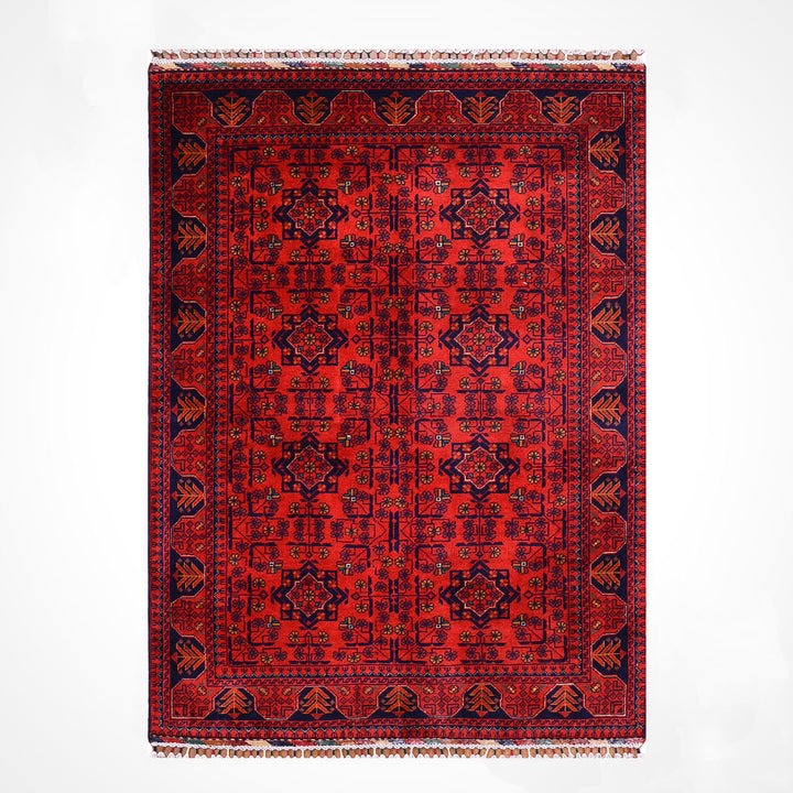 Afgan Halısı Hamyap Orijinal El Dokuması Kök Boya Yün 120x178 2.14 Metrekare - 4x6 ft