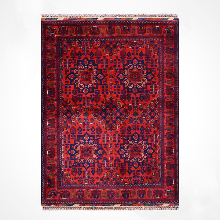 سجادة أفغانية من هامياب، منسوجة يدويًا من الصوف المصبوغ بالجذور، مقاس 147×197، 2.90 متر مربع - 4×6 قدم