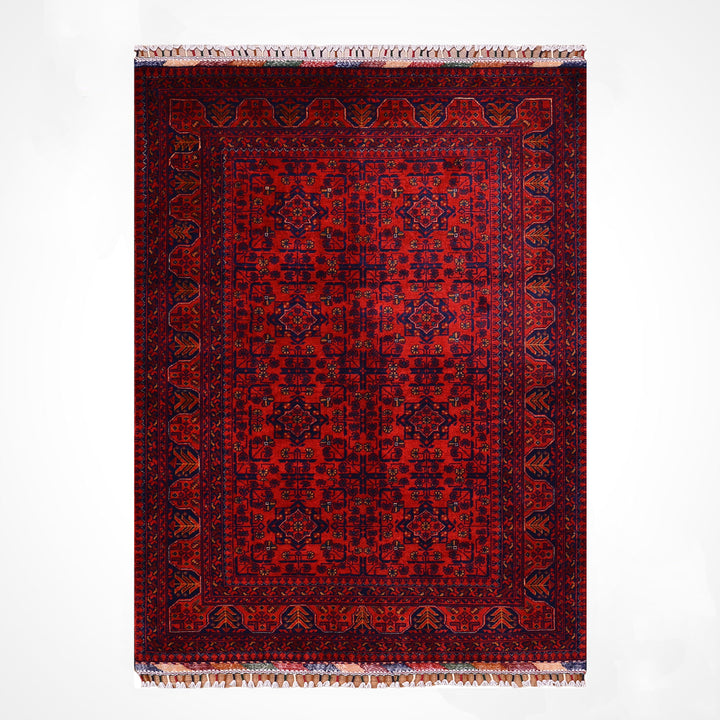 سجادة أفغانية هامياب أصلية منسوجة يدويًا من الصوف المصبوغ بالجذور، 120×182 سم، 2.18 متر مربع - 4×6 قدم