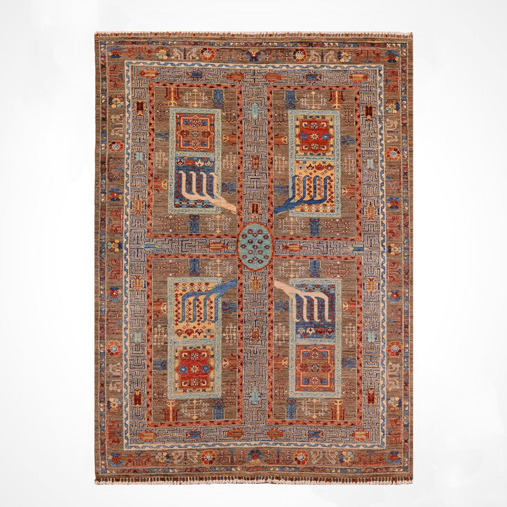 سجادة فيزيري الأصلية المصنوعة يدويًا من الصوف المصبوغ باللون البيج 170 × 238 4.05 متر مربع - 6 × 8 قدم 