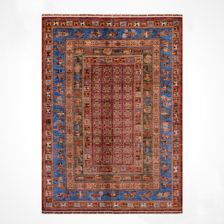 Pazırık Original Hand-Woven Multi Vegetable Dyed Wool Carpet 171x243 4.16 Square Meters - 5x8 ft