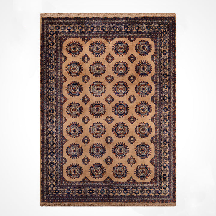 Afgan Halısı Bilcik Orijinal El Dokuması Kahverengi Kök Boya Yün 199x295 5.87 Metrekare - 7x10 ft