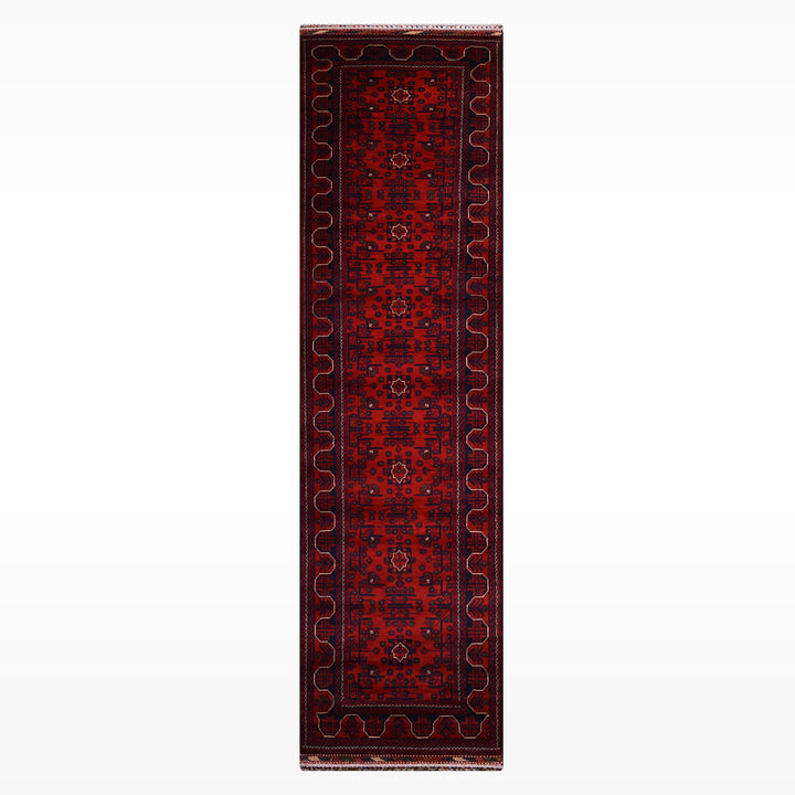 Afgan Halısı Hamyap Yolluk Orijinal El Dokuması Kök Boya Yün 0.84x388 3.26 Metrekare - 3x13 ft