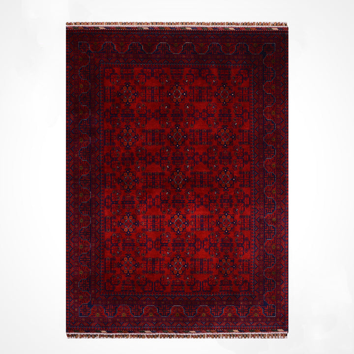 Afghan Carpet Hamyap Original Hand-Woven Vegetable Dyed Wool 170x234 3.98 Square Meters - 5x7 ft