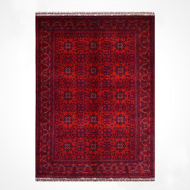 سجادة أفغانية من هامياب، منسوجة يدويًا بصبغة جذور صوفية أصلية، 168×244، 4.10 متر مربع - 5×7 قدم 