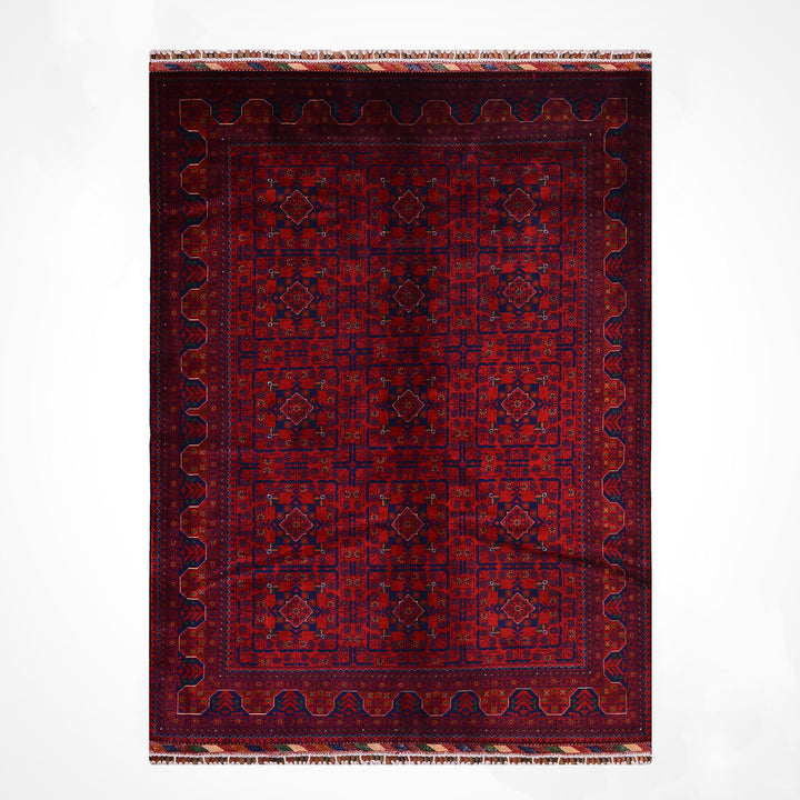 Afghan Carpet Hamyap Original Hand-Woven Vegetable Dyed Wool 163x244 3.98 Square Meters - 5x7 ft