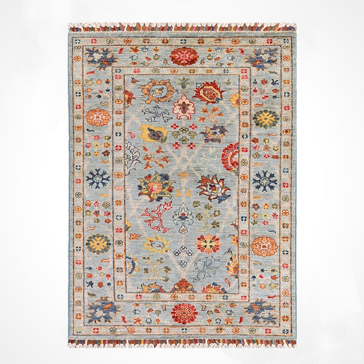 سجادة سلطاني بينبيرجيسي الأصلية المصنوعة يدويًا من الصوف الرمادي المصبوغ بصبغة الجذور 0.82 × 133 سم (1.09 متر مربع) - 3 × 4 قدم 