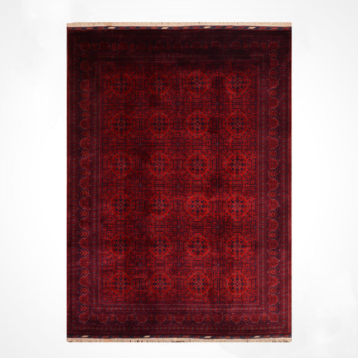 Afghan Carpet Bilcik Original Hand-Woven Vegetable Dyed Wool 197x289 5.69 Square Meters - 7x10 ft