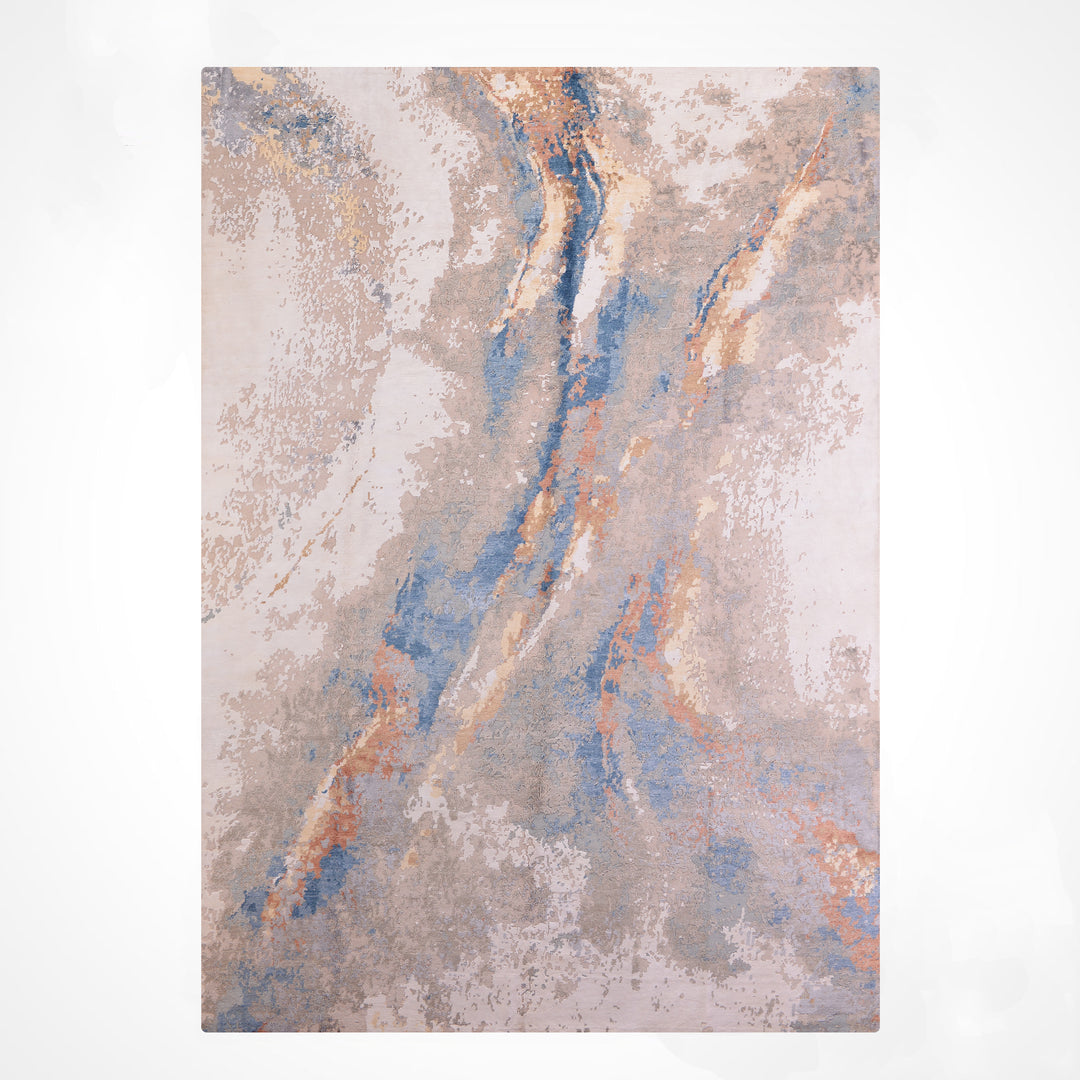 New Diamond Original Hand-Woven Gray Wool Bamboo Carpet 274x366 10.03 Square Meters - 9x12 ft