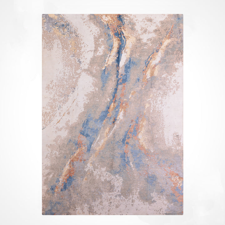 New Diamond Original Hand-Woven Gray Wool Bamboo Carpet 274x366 10.03 Square Meters - 9x12 ft