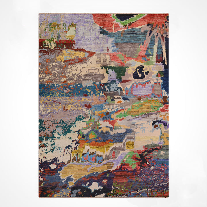 Perende Original Hand-Woven Multi Vegetable Dyed Wool Carpet 200x293 5.86 Square Meters - 7x10 ft