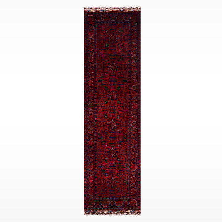 Afgan Halısı Hamyap Yolluk Orijinal El Dokuması Kök Boya Yün 0.82x297 2.44 Metrekare - 3x10 ft