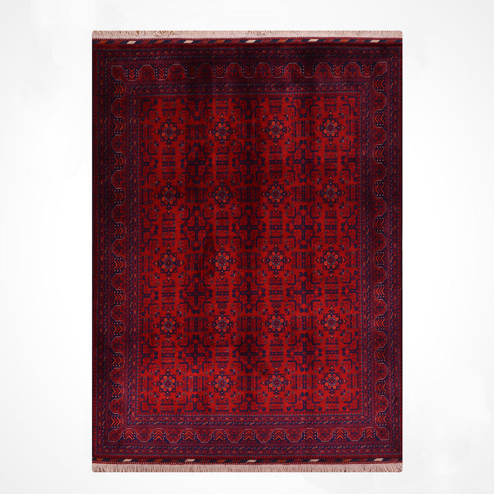 Afghan Carpet Bilcik Original Hand-Woven Vegetable Dyed Wool 173x231 4 Square Meters - 6x8 ft