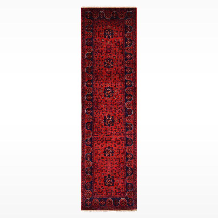 Afgan Halısı Khall Yolluk Orijinal El Dokuması Kök Boya Yün 0.80x299 2.39 Metrekare - 3x10 ft