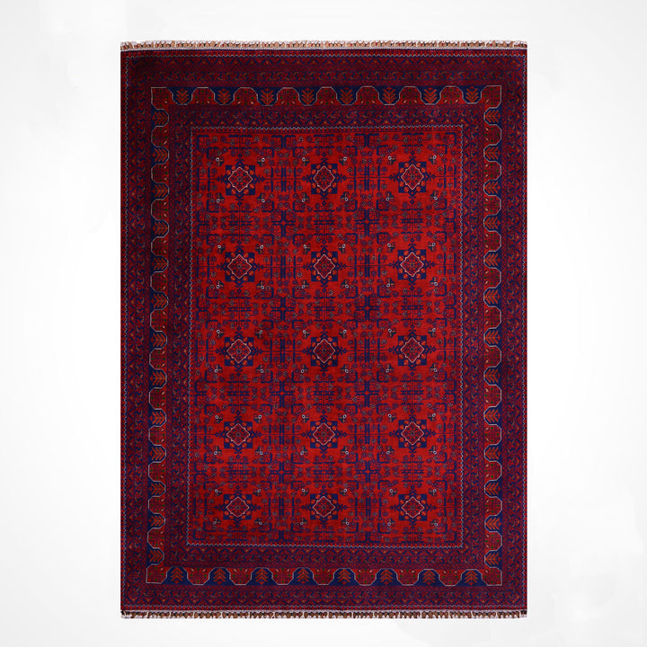 Afgan Halısı Hamyap Orijinal El Dokuması Kök Boya Yün 195x286 5.58 Metrekare - 6x9 ft