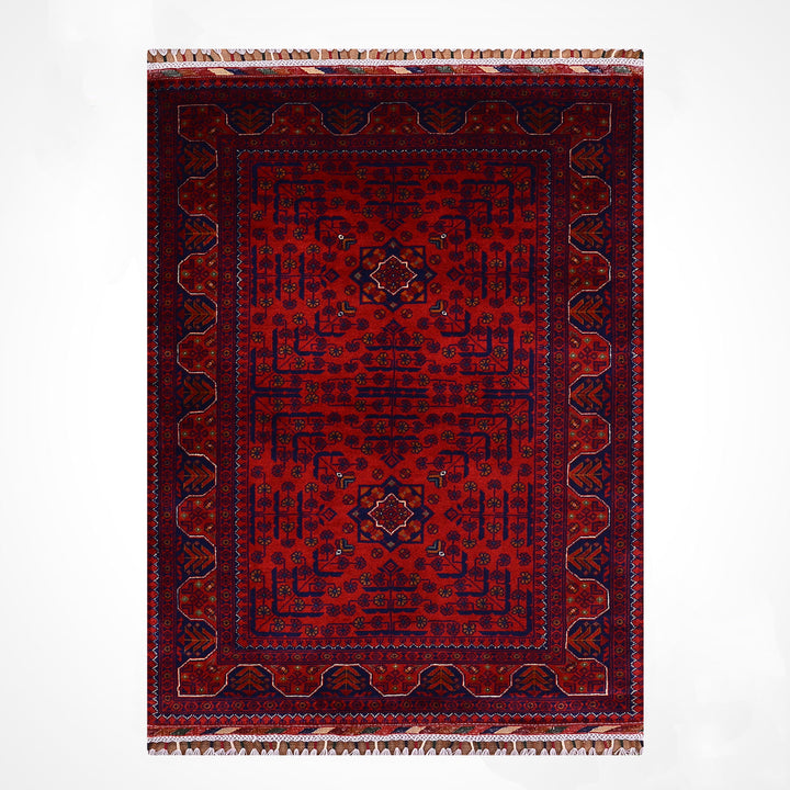 Afghan Rug Hamyap Original Handwoven Root Dyed Wool 103x157 cm (1.62 square meters) - 3x5 ft 