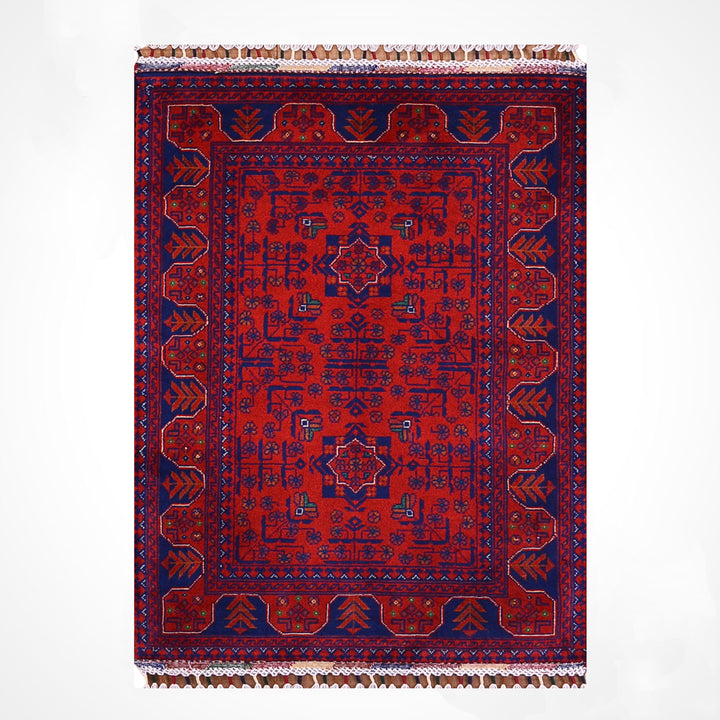 Afgan Halısı Hamyap Orijinal El Dokuması Kök Boya Yün 0.78x107 0.83 Metrekare - 3x5 ft