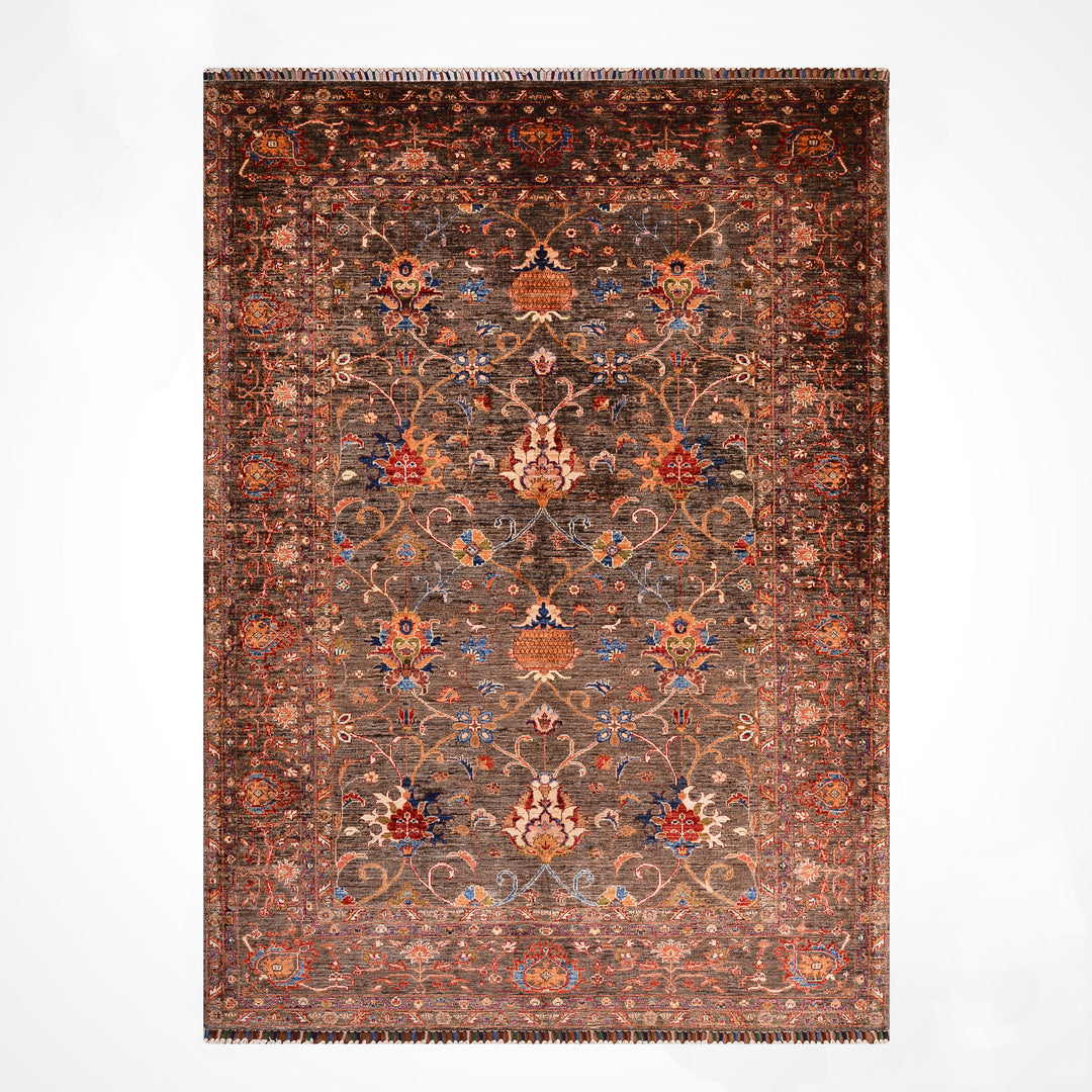 Sultani One Thousand and One Nights Original Handwoven Earth Dye Wool Rug 170x241 cm (4.10 square meters) - 5x8 ft