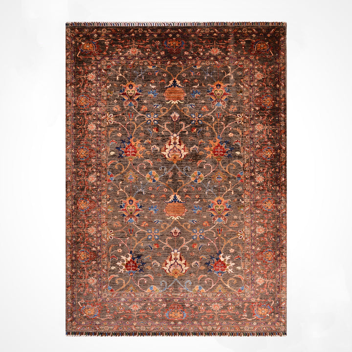 Sultani One Thousand and One Nights Original Handwoven Earth Dye Wool Rug 170x241 cm (4.10 square meters) - 5x8 ft