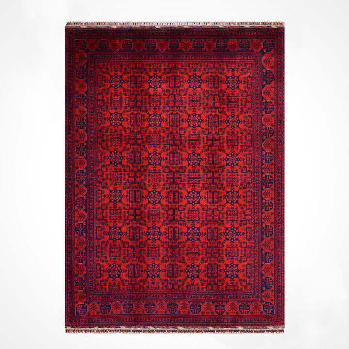 Afghan Rug Hamyap Original Handwoven Root Dyed Wool 197x290 cm 5.71 Square Meters - 6x9 ft