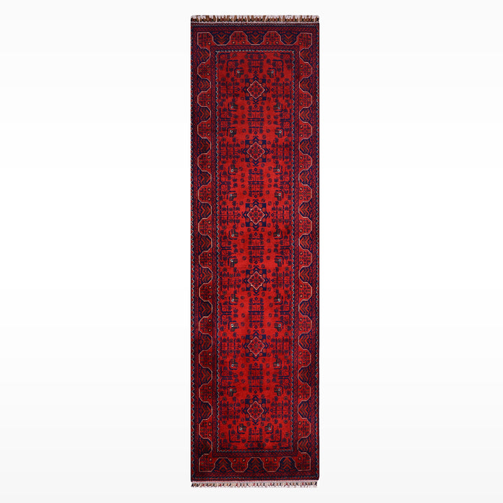 Afghan Hamyap Runner Rug, Original Handwoven, Naturally Dyed Wool, 0.81x2.93 cm (2.37 square meters) - 3x10 ft 