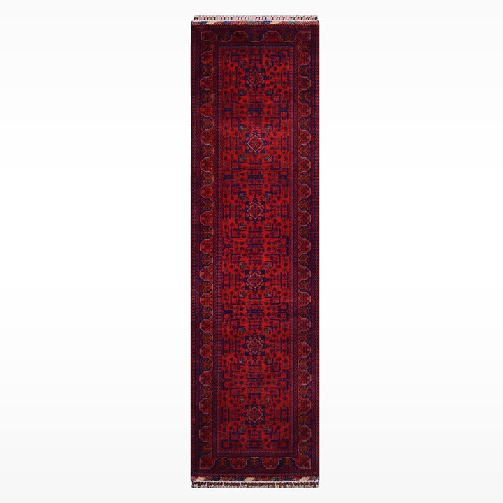 Afghan Hamyap Runner Rug, Original Handwoven, Naturally Dyed Wool, 0.83x310 cm (2.57 square meters) - 3x10 ft 