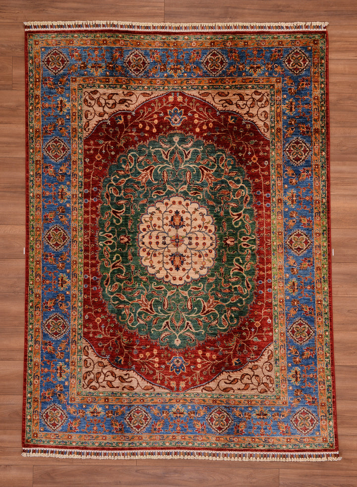 Heriz Original Hand Woven Multi Vegetable Dyed Wool Carpet 174x237 4.12 Square Meters - 5x7 ft