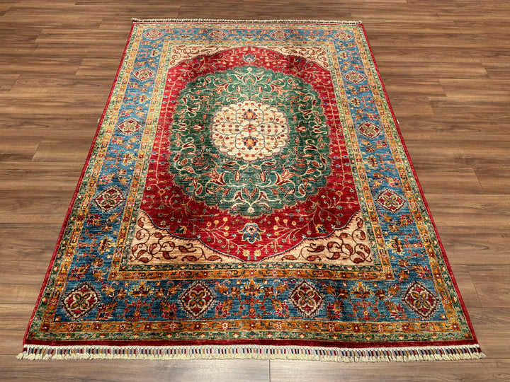 Heriz Original Hand Woven Multi Vegetable Dyed Wool Carpet 174x237 4.12 Square Meters - 5x7 ft