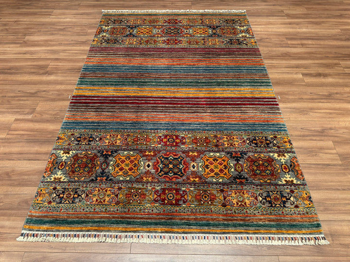 Khorjin Original Hand Woven Multi Vegetable Dyed Wool Carpet 171x250 4.28 Square Meters - 6x9 ft