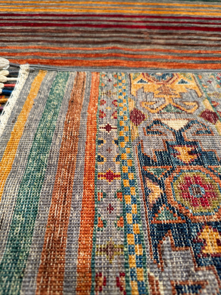 Khorjin Original Hand Woven Multi Vegetable Dyed Wool Carpet 171x250 4.28 Square Meters - 6x9 ft