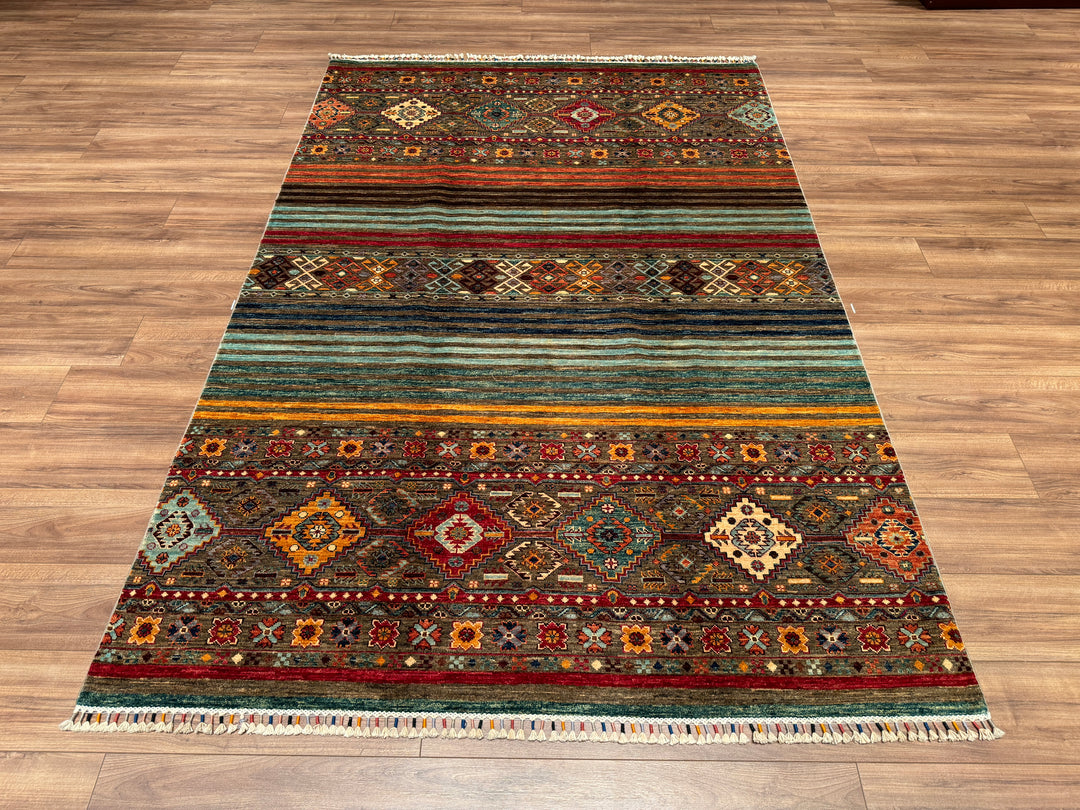 Khorjin Original Hand Woven Multi Vegetable Dyed Wool Carpet 172x255 4.39 Square Meters - 6x9 ft