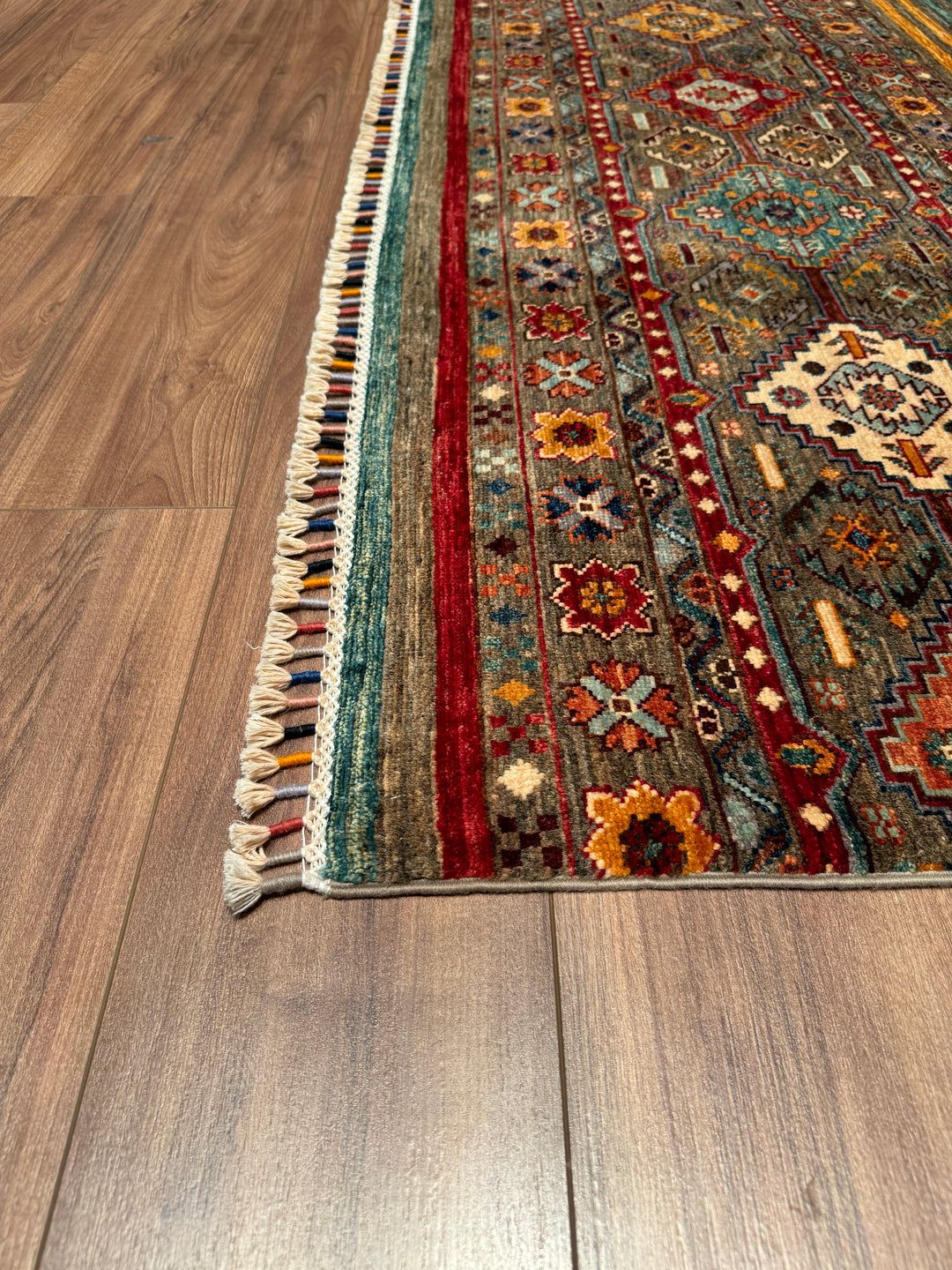 Khorjin Original Hand Woven Multi Vegetable Dyed Wool Carpet 172x255 4.39 Square Meters - 6x9 ft