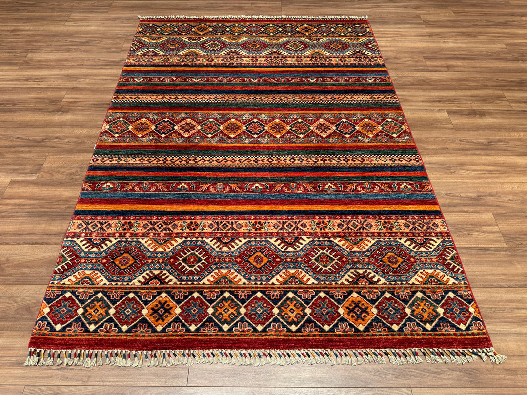 Khorjin Original Hand Woven Multi Vegetable Dyed Wool Carpet 176x246 4.33 Square Meters - 6x9 ft