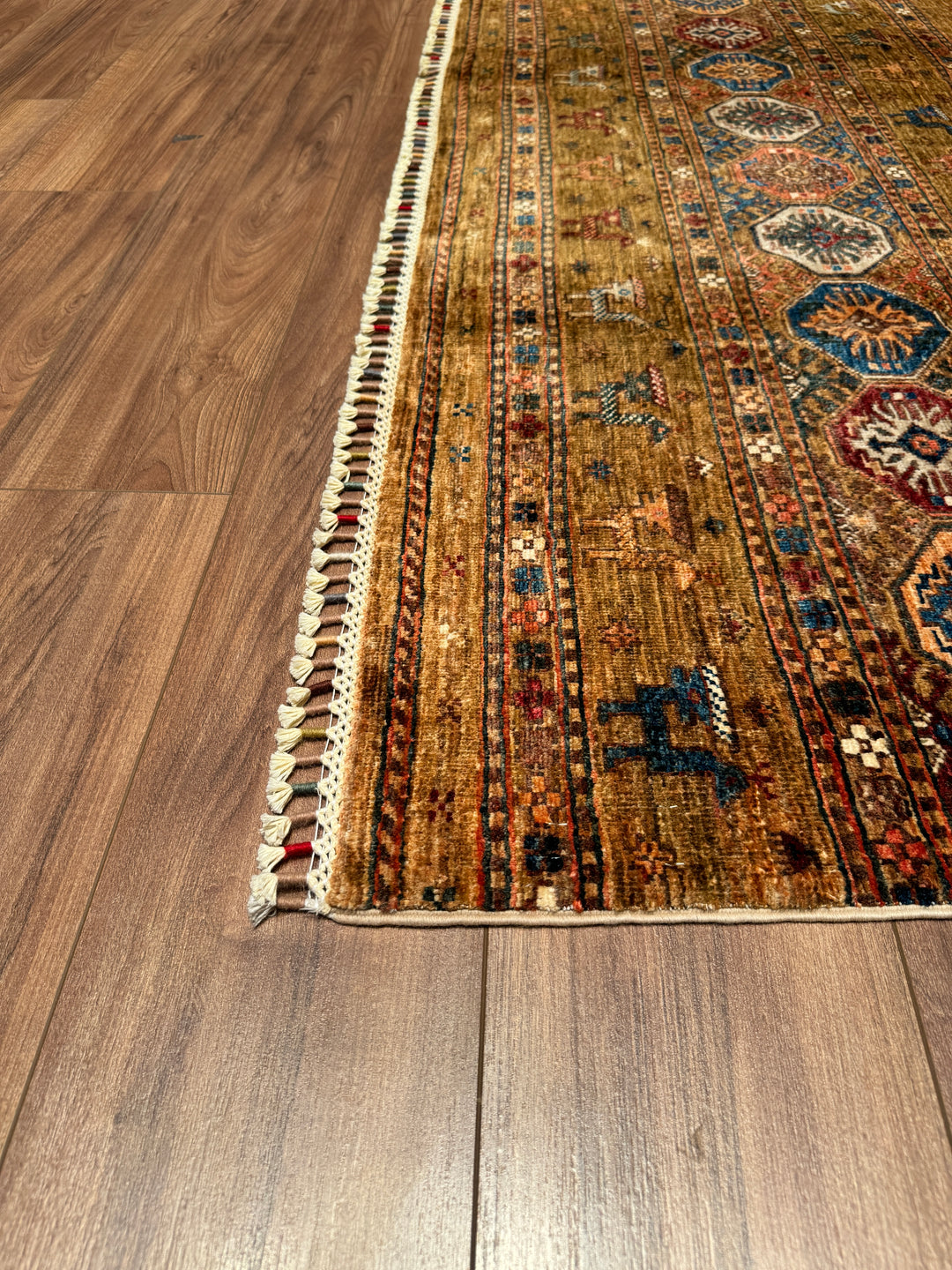 Khorjin Original Hand Woven Brown Vegetable Dyed Wool Carpet 171x238 4.07 Square Meters - 6x9 ft