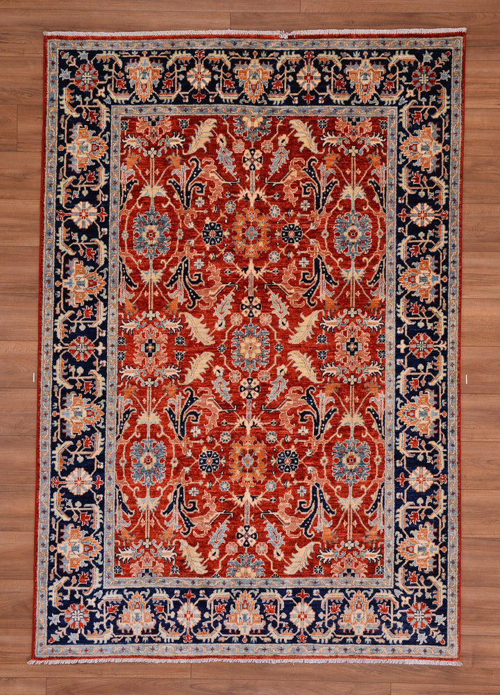 Uşak Original Hand Woven Multi Vegetable Dyed Wool Carpet 172x252 4.33 Square Meters - 6x8 ft