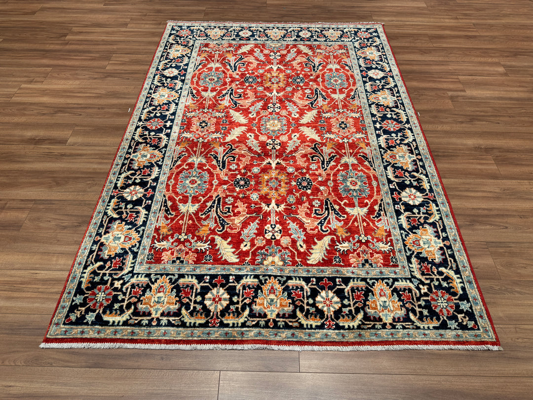 Uşak Original Hand Woven Multi Vegetable Dyed Wool Carpet 172x252 4.33 Square Meters - 6x8 ft