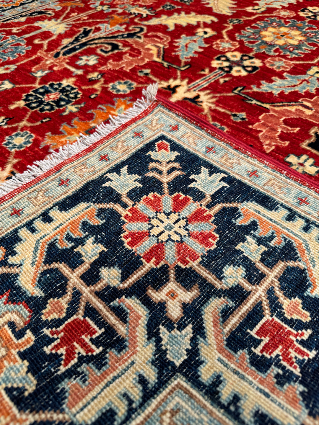 Uşak Original Hand Woven Multi Vegetable Dyed Wool Carpet 172x252 4.33 Square Meters - 6x8 ft